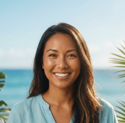 Maui Braces adult patient smiling after Invisalign clear aligner treatment — adult Invisalign results in Maui