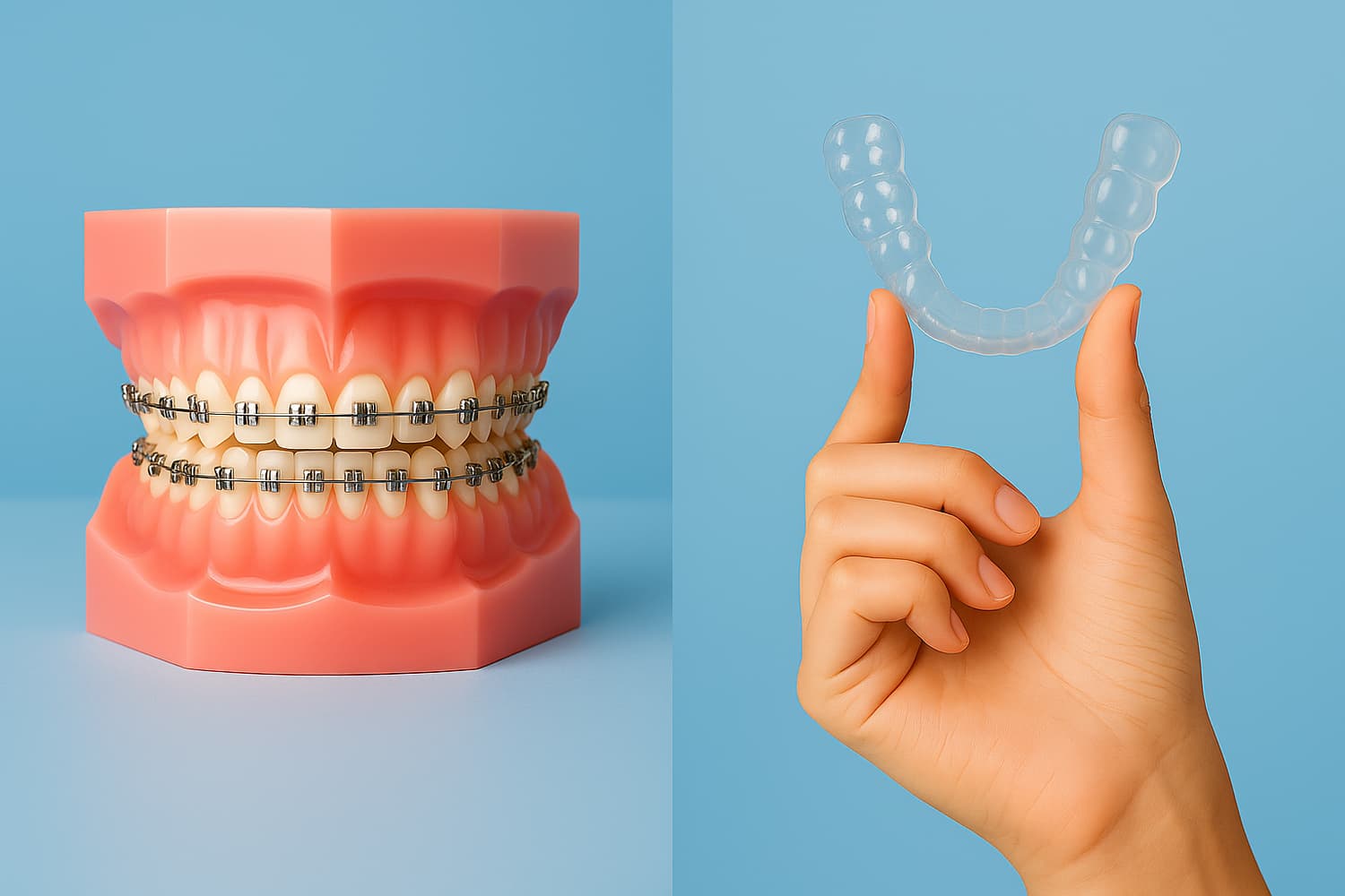 Braces, Invisalign, and Spark clear aligners — orthodontic treatment options at Maui Braces