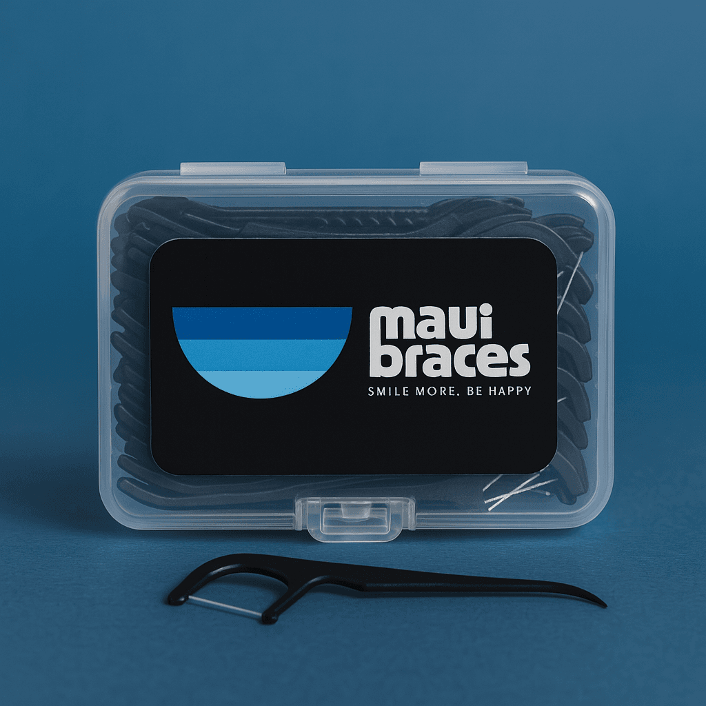 Maui Braces branded floss picks