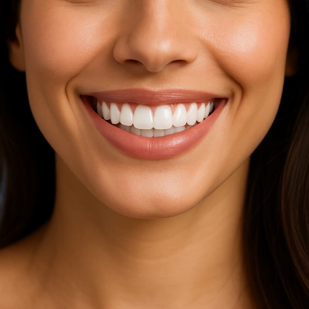 Woman with bright white smile